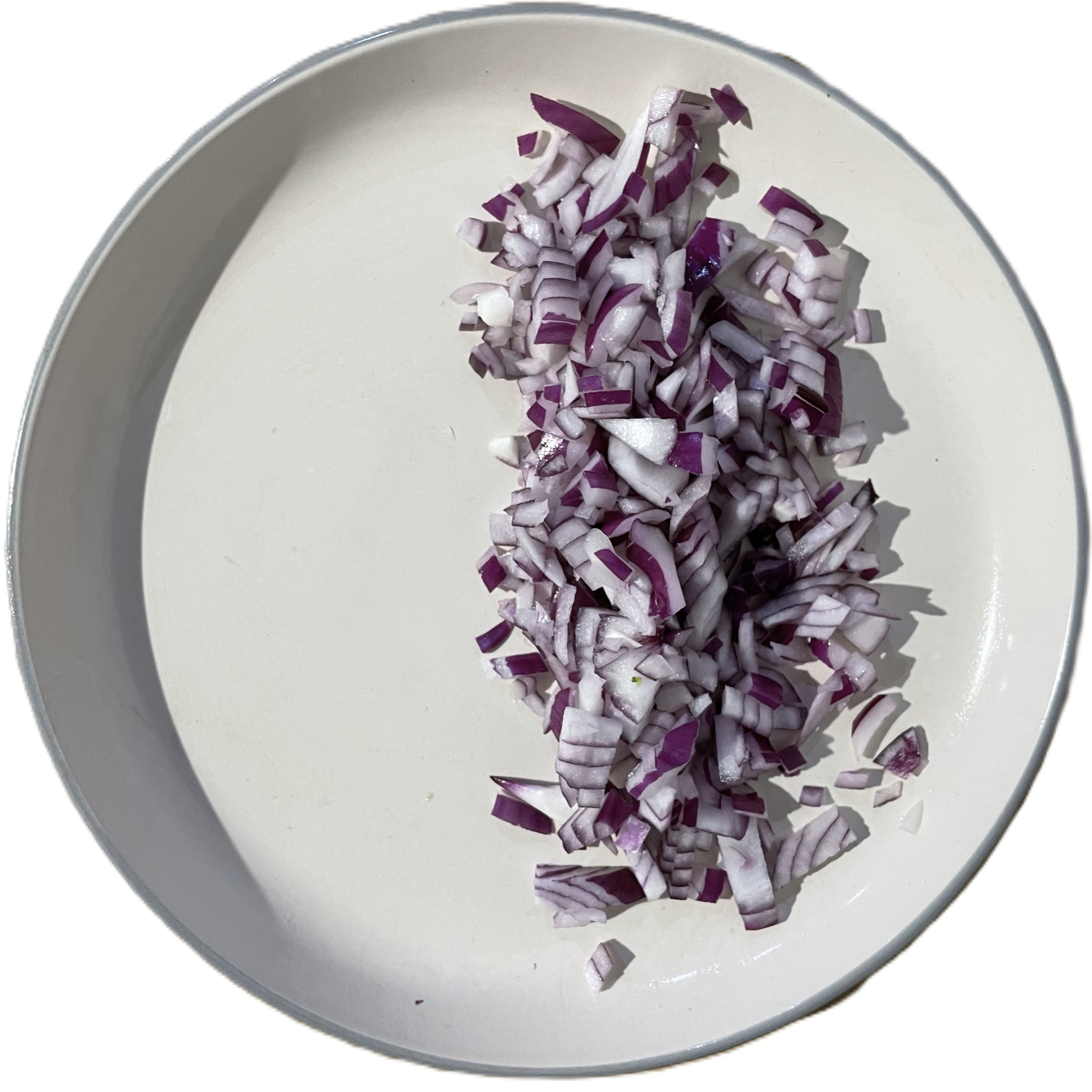 diced red onion